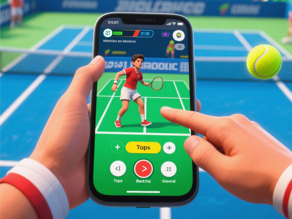 Indian Ping Pong Legends Gameplay Controls Indian Ping Pong Legends gameplay showing touch controls and a match in progress