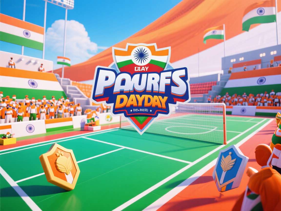 Azadi Cup Indian Ping Pong Legends Independence Day event with tricolor table